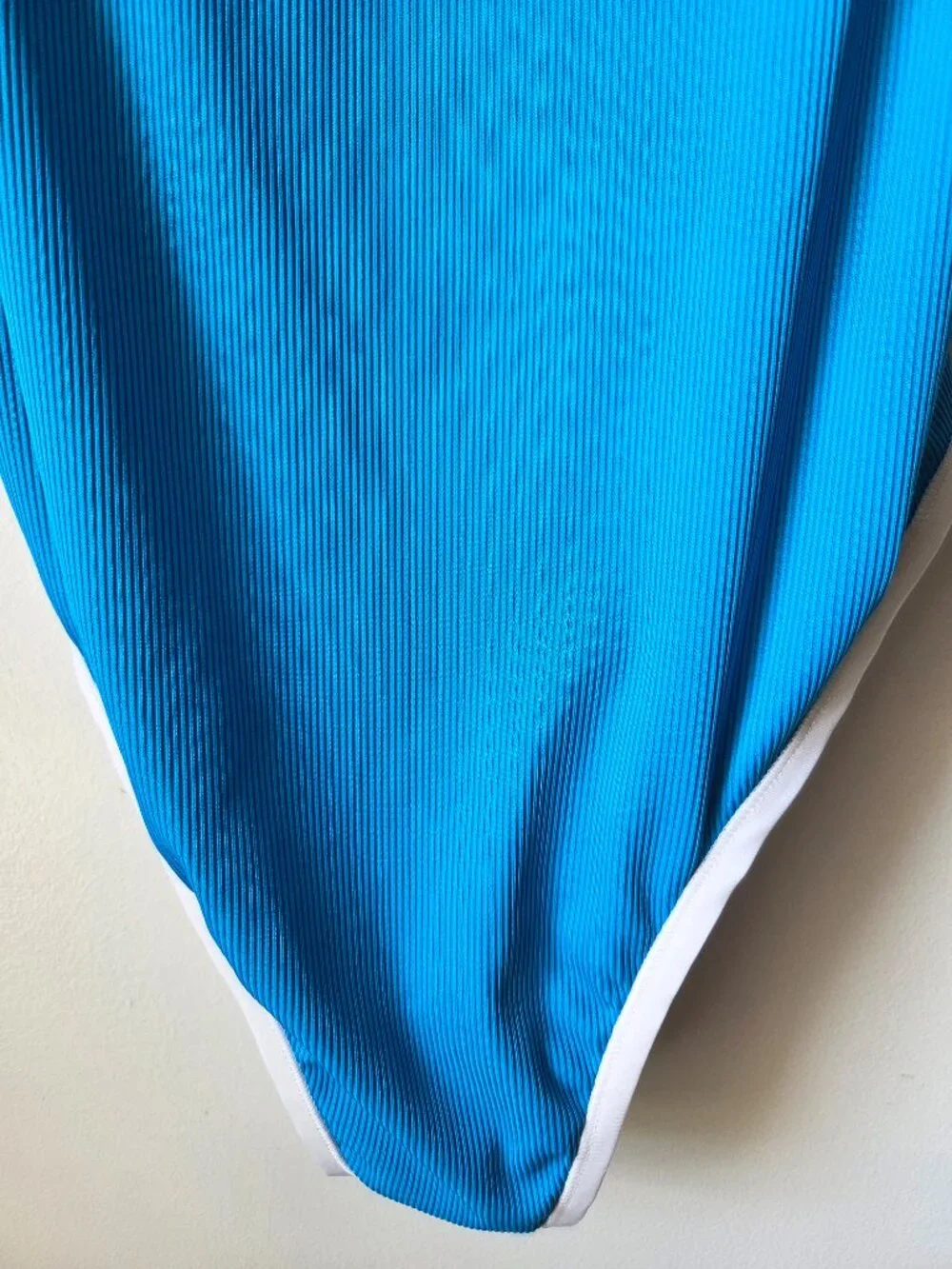 NWT SHADE & SHORE BLUE /WHITE TRIMMED 1PC SWIMSUIT SIZE XL / 16